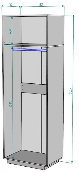 Шкаф "Аврора (H37)" в Полевском - polevskoy.mebel24.online | фото 2