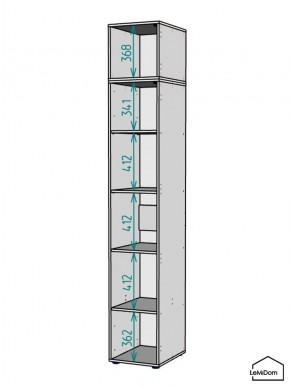 Шкаф с антресолью Linnea MHR-1A-2 2450х400х510 (Белый-М 11.1.2) в Полевском - polevskoy.mebel24.online | фото 3