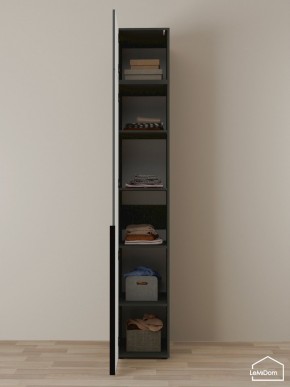 Шкаф с антресолью Linnea MHR-1A-2 2450х400х510 (Графит-М 11.1.25) в Полевском - polevskoy.mebel24.online | фото 4