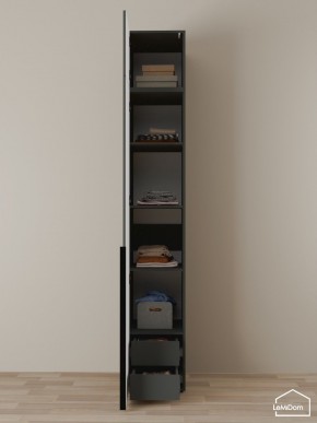 Шкаф с антресолью Linnea MHR-1A-4 2450х400х510 (Графит-М 11.1.25) в Полевском - polevskoy.mebel24.online | фото 4