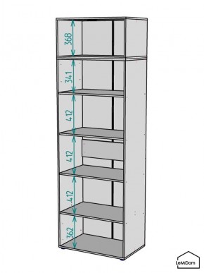Шкаф с антресолью Linnea MHR-2A-2 2450х800х510 (ДВ-М 11.1.25) в Полевском - polevskoy.mebel24.online | фото 3