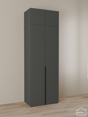 Шкаф с антресолью Linnea MHR-2A-3 2450х800х510 (Графит-М 11.1.25) в Полевском - polevskoy.mebel24.online | фото