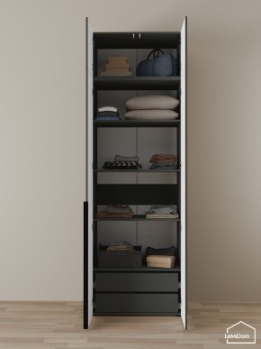 Шкаф с антресолью Linnea MHR-2A-3 2450х800х510 (Графит-М 11.1.25) в Полевском - polevskoy.mebel24.online | фото 5