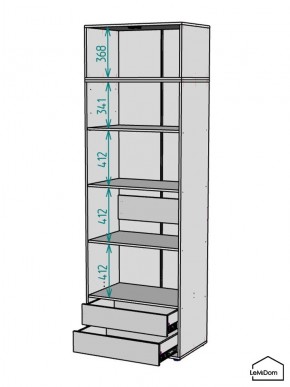 Шкаф с антресолью Linnea MHR-2A-4 2450х800х510 (Белый-М 11.1.1) в Полевском - polevskoy.mebel24.online | фото 3