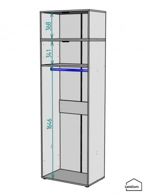 Шкаф с антресолью Linnea MHR-2POA-1 2450х800х510 (Белый-М 11.1.1) в Полевском - polevskoy.mebel24.online | фото 3