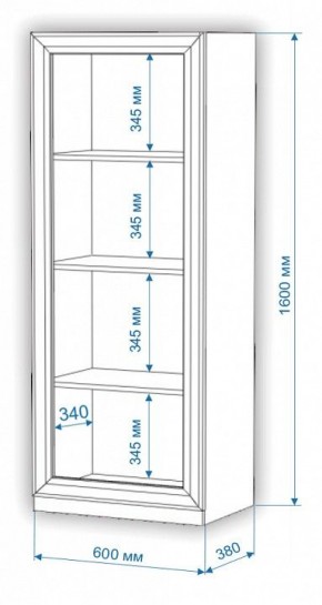 Шкаф-витрина Нобиле ВтН-ФСД в Полевском - polevskoy.mebel24.online | фото 2