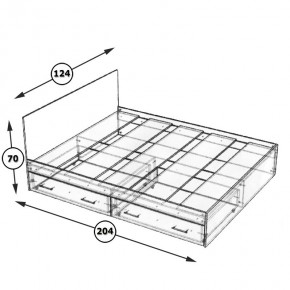 Стандарт Кровать с ящиками 1200, цвет дуб сонома, ШхГхВ 123,5х203,5х70 см., сп.м. 1200х2000 мм., без матраса, основание есть в Полевском - polevskoy.mebel24.online | фото 5