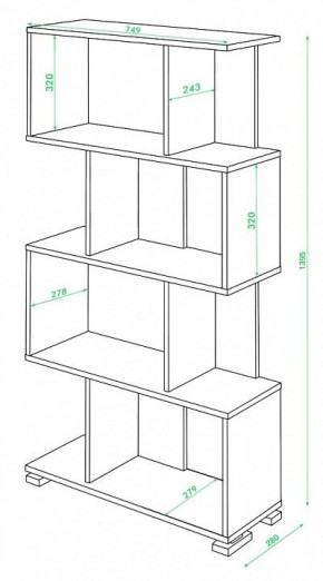 Стеллаж Домино нельсон СЛ-5-4 в Полевском - polevskoy.mebel24.online | фото 2