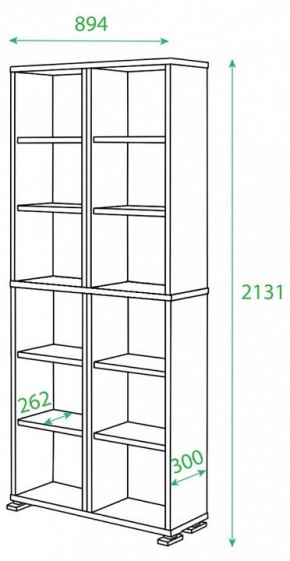 Стеллаж Домино ПУ-30-1 в Полевском - polevskoy.mebel24.online | фото 2