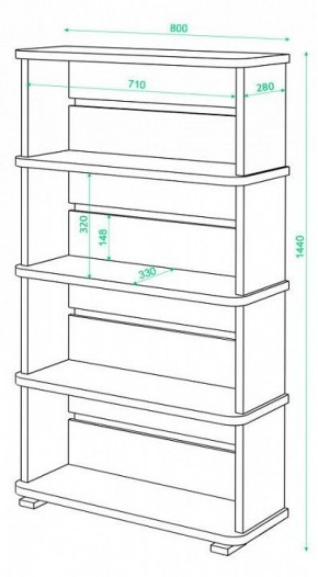 Стеллаж Домино СБ-25/4 в Полевском - polevskoy.mebel24.online | фото 3