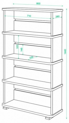 Стеллаж Домино СБ-25/4 в Полевском - polevskoy.mebel24.online | фото 2