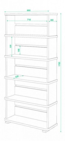 Стеллаж Домино СБ-25/5 в Полевском - polevskoy.mebel24.online | фото 2