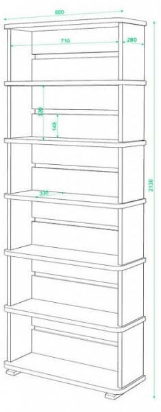 Стеллаж Домино СБ-25/6 в Полевском - polevskoy.mebel24.online | фото 2