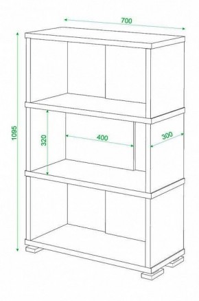 Стеллаж книжный Домино нельсон СБ-10_3 в Полевском - polevskoy.mebel24.online | фото 3