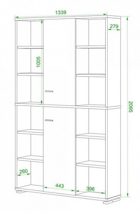 Стеллаж комбинированный Домино ПУ-40-2 в Полевском - polevskoy.mebel24.online | фото 2