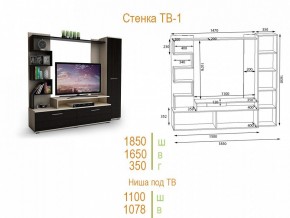 Стенка для гостиной ТВ-1 в Полевском - polevskoy.mebel24.online | фото 2