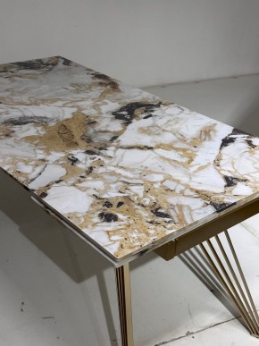 Стол ACERRA NEW 160 GLOSS GRAND JADE SOLID CERAMIC/ каркас цвета шампань, ®DISAUR в Полевском - polevskoy.mebel24.online | фото 5