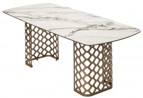 Стол CHIAVARI 220 KL-188 Контрастный мрамор матовый, итальянская керамика / Шампань, ®DISAUR в Полевском - polevskoy.mebel24.online | фото 7