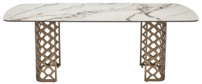 Стол CHIAVARI 220 KL-188 Контрастный мрамор матовый, итальянская керамика / Шампань, ®DISAUR в Полевском - polevskoy.mebel24.online | фото 8