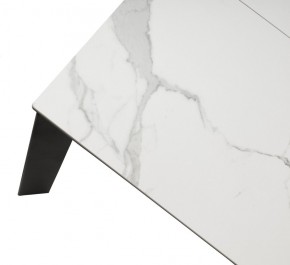 Стол CORNER 120 HIGH GLOSS STATUARIO керамика, стекло/ черный каркас, ®DISAUR в Полевском - polevskoy.mebel24.online | фото 8
