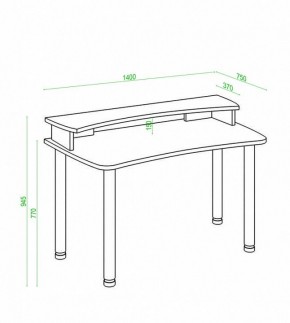 Стол компьютерный Домино Лайт СКЛ-Софт140МО+НКИЛ140 в Полевском - polevskoy.mebel24.online | фото 4