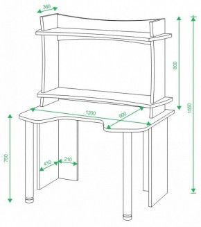 Стол компьютерный Домино lite СКЛ-Игр120 в Полевском - polevskoy.mebel24.online | фото 2