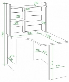 Стол компьютерный Домино Lite СКЛ-Угл120+НКЛ-100 в Полевском - polevskoy.mebel24.online | фото 2