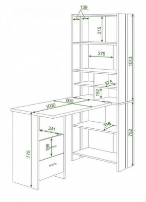 Стол компьютерный Домино Lite СТЛ-ОВ+С100Прям+ТЯЛ в Полевском - polevskoy.mebel24.online | фото 2