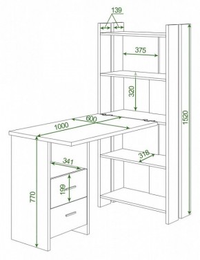 Стол компьютерный Домино Lite СТЛ-ОВ+С100Р в Полевском - polevskoy.mebel24.online | фото 2