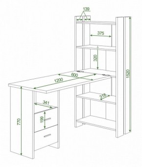 Стол компьютерный Домино Lite СТЛ-ОВ+С120Прям+ТЯЛ в Полевском - polevskoy.mebel24.online | фото 2