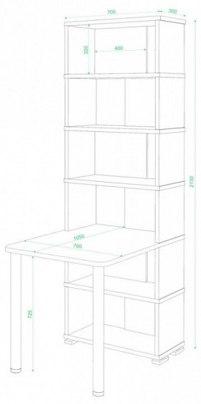 Стол компьютерный Домино СБ-10М/6 в Полевском - polevskoy.mebel24.online | фото 2