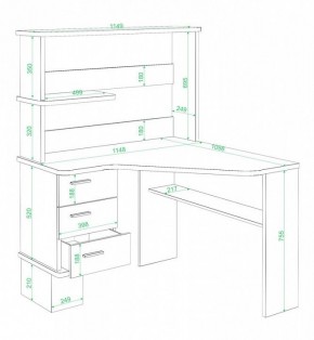 Стол компьютерный Домино СД-45 в Полевском - polevskoy.mebel24.online | фото 2