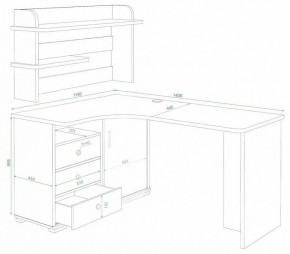 Стол компьютерный Домино СР-145 в Полевском - polevskoy.mebel24.online | фото 2