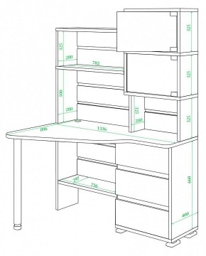 Стол компьютерный Домино СР-322 в Полевском - polevskoy.mebel24.online | фото 2