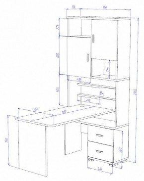 Стол компьютерный Домино СР-720/140 в Полевском - polevskoy.mebel24.online | фото 2