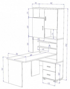 Стол компьютерный Домино СР-720/160 в Полевском - polevskoy.mebel24.online | фото 2