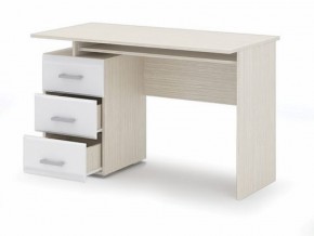 Стол компьютерный Симба Дуб белфорт-Белый глянец в Полевском - polevskoy.mebel24.online | фото 2