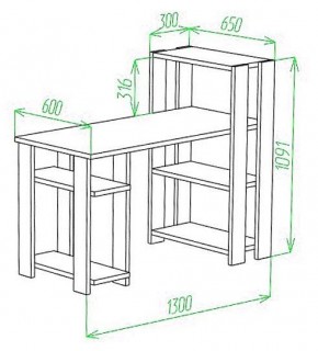 Стол компьютерный Slim СТН-110/130 в Полевском - polevskoy.mebel24.online | фото 2