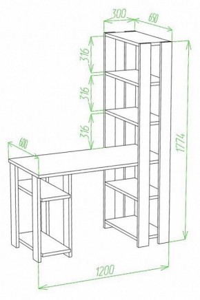 Стол компьютерный Slim СТН-180/120 в Полевском - polevskoy.mebel24.online | фото 2