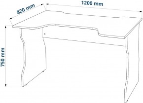 Стол компьютерный ВАРДИГ K1 120x82, антрацит/красный в Полевском - polevskoy.mebel24.online | фото 3