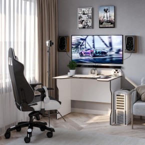 Стол компьютерный ВАРДИГ K2 100x82, белый/черный в Полевском - polevskoy.mebel24.online | фото 4