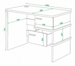 Стол письменный Домино нельсон СД-15С в Полевском - polevskoy.mebel24.online | фото 3