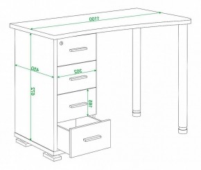Стол письменный Домино СКМ-50 в Полевском - polevskoy.mebel24.online | фото 6
