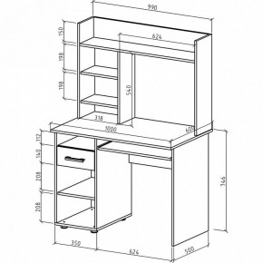 Стол письменный Остин в Полевском - polevskoy.mebel24.online | фото 3