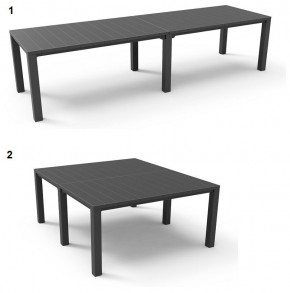 Стол раскладной Джули (Julie Double table 2 configurations) Графит в Полевском - polevskoy.mebel24.online | фото