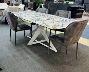 Стол VICENZA 220 BULGARI WHITE, керамика / белый, ®DISAUR в Полевском - polevskoy.mebel24.online | фото 2