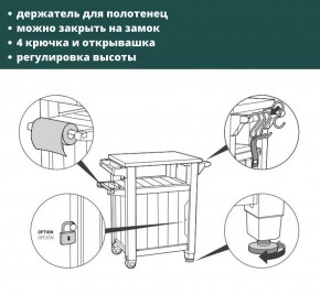 Столик для барбекю 105л (Unity 105L) коричневый в Полевском - polevskoy.mebel24.online | фото 5
