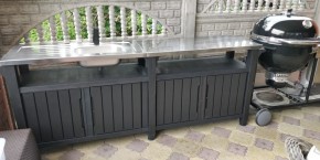 Столик для барбекю 415 Л (Unity Chef 415 L) графит в Полевском - polevskoy.mebel24.online | фото 1
