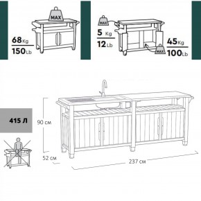 Столик для барбекю 415 Л (Unity Chef 415 L) графит в Полевском - polevskoy.mebel24.online | фото 2