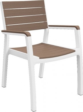 Стул c подлокотниками Гармония (Harmony armchair) белый-капучино в Полевском - polevskoy.mebel24.online | фото 2